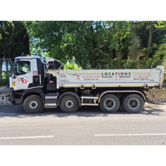 Camion 8x4 avec chauffeur tout ype de transport